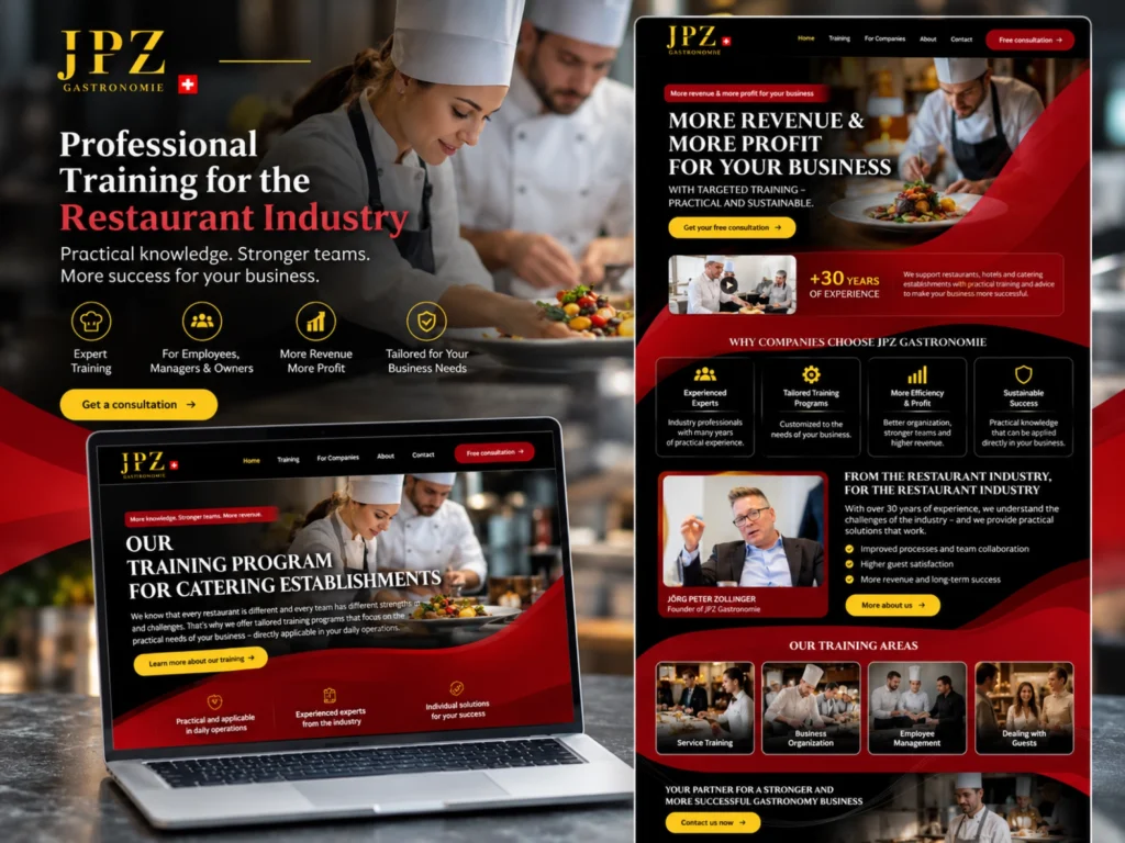 JPZ Gastronomie professional training and consulting for restaurants and catering businesses