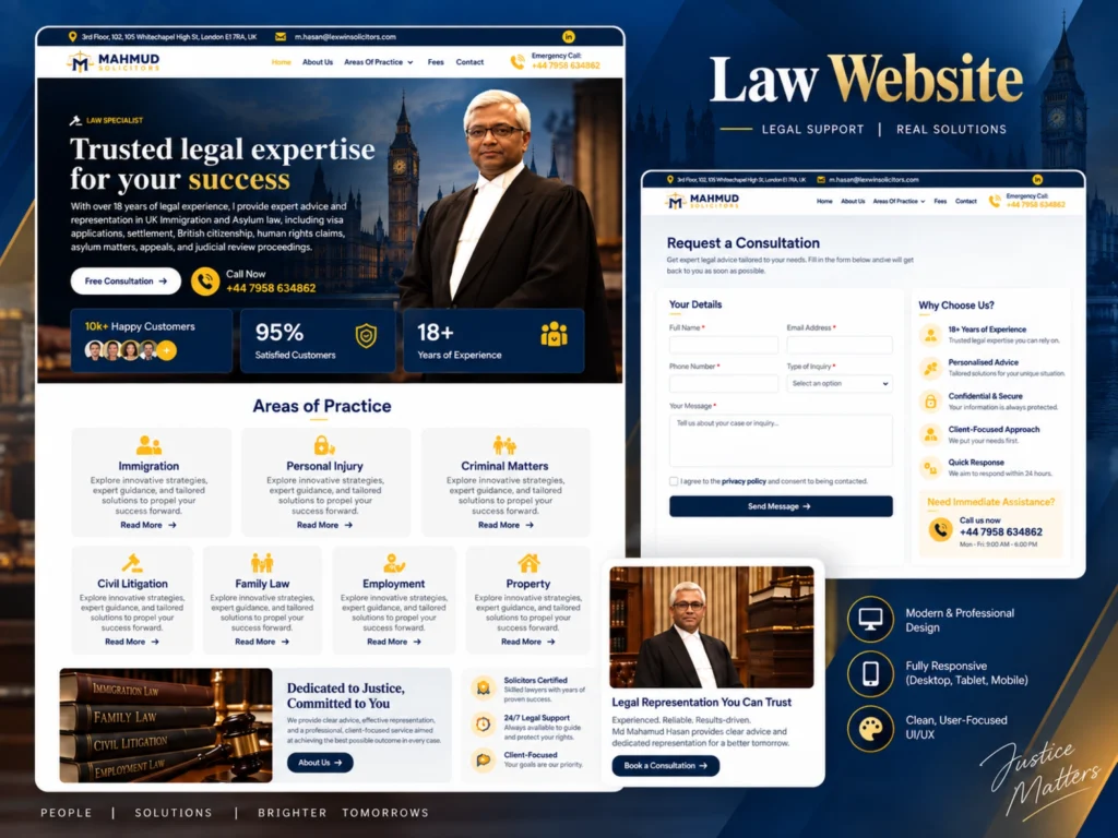 Mahmud Solicitors Professional Law Firm Website Design